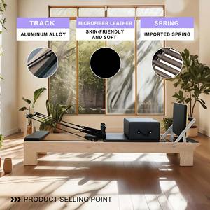 Máquina de <span class=keywords><strong>Pilates</strong></span> <span class=keywords><strong>Reformer</strong></span> Pura Flow Maple, Duradera, Portátil, Color Madera, Base Central, Saludable y Ecológica para Estudio de <span class=keywords><strong>Pilates</strong></span> - Product Image 1