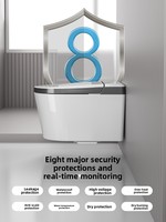 G002 Toilette intelligente murale suspendue Toilette électrique avec lumière en acier inoxydable Luxe