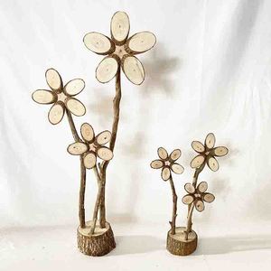 Ornements en bois chinois, décorations de jardin, ornements <span class=keywords><strong>Mori</strong></span>, décorations de Pâques, décorations pastorales pour fenêtre, accessoires de décoration de mariage - Product Image 3
