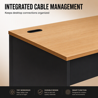 Meubles de bureau sur mesure OEM ODM en gros, bureau d'ordinateur en bois durable et stable pour le personnel et les enseignants