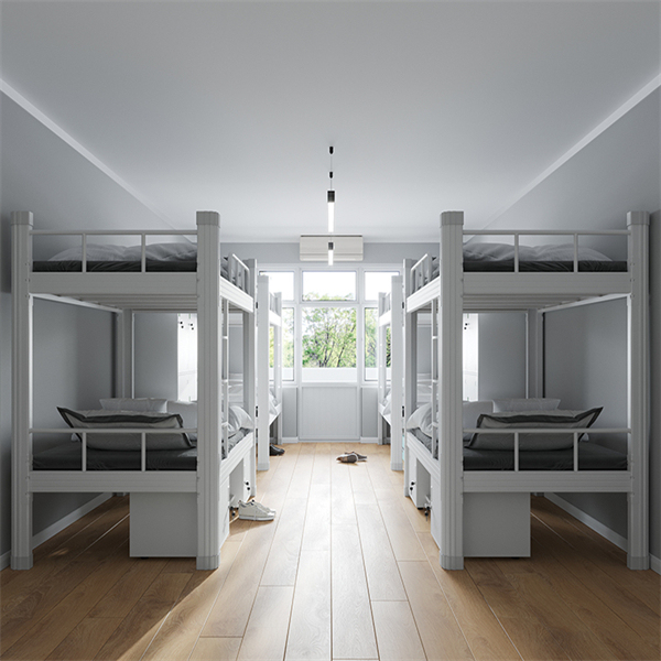 Thicken Triple Metallic Dormitory Beds Single