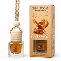 Diffuseur d'huiles essentielles pour voiture, flacon en verre de 8 ml avec bouchon en bois, parfum longue durée, fragrance naturelle pour voiture