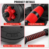 Ensemble d'haltères en ciment 10kg 15kg 20kg 30kg 50kg, Haltères, Kettlebell et Barre de musculation, Ensemble d'entraînement de force trois-en-un