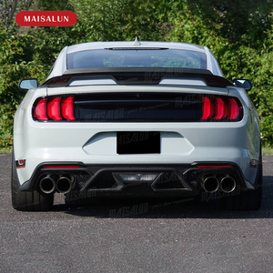 ชุดแต่งคุณภาพสูง MAISALUN สำหรับ <span class=keywords><strong>Ford</strong></span> <span class=keywords><strong>Mustang</strong></span> ปี 18-21 อัพเกรดเป็นสไตล์ Mach-1 กันชนหน้า ดิฟฟิวเซอร์หลัง วัสดุ PP - Product Image 4