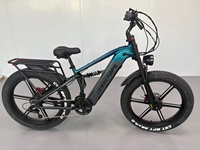Vélo de montagne électrique à double moteur, batterie lithium 20Ah/48V, VTT 26'' *4.00, suspension intégrale, frein hydraulique, vélo de ville électrique