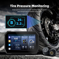 GPS para Motocicleta de 5 Pulgadas, Navegación para Moto con Pantalla de 854*480, DVR, TPMS, Indicador de Velocidad, Pantalla Inalámbrica Android Auto