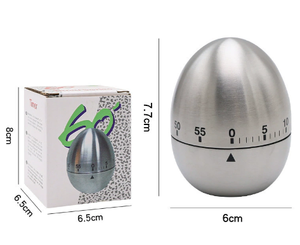 Perangkat dapur jam dapur bentuk telur lucu, Alarm putar mekanis, pengatur waktu kreatif 60 menit untuk memasak di dapur - Product Image 5