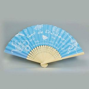 พัดไม้ไผ่ทำมือพร้อมโลโก้ตามสั่ง - Product Image 2