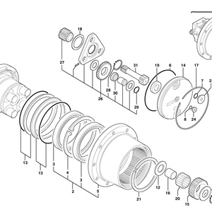 Belparts Final Drive EC30 Mini pelle pièces de rechange PJ4890101 PJ4890106 VOE 11802600 assemblage de moteur de voyage hydraulique pour VOLVO - Product Image 3