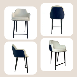 Chaise de salle à manger en rotin coloré de la marque SJBT Factory, design moderne et luxueux pour café, <span class=keywords><strong>restaurant</strong></span>, hôtel, avec structure en acier inoxydable. - Product Image 4