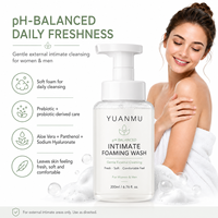 Nettoyant intime hydratant pour homme et femme, formule à base d'aloe vera et de probiotiques doubles, contrôle des odeurs, pH équilibré