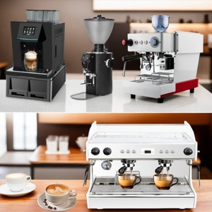 Máquina de Espresso de 9 <span class=keywords><strong>Bares</strong></span> con Cabezal Simple o Doble, Bomba Rotativa, Color Blanco, con Molinillo, para Uso Comercial - Product Image 6