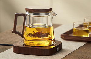 MSH Wholesale High Quality Glass 550ml Tea Pot With Wooden Handle Glass <strong>Teapot</strong> <strong>and</strong> <strong>Cup</strong> <strong>Set</strong> With <strong>2</strong> Glass <strong>Cup</strong> - Product Image 5