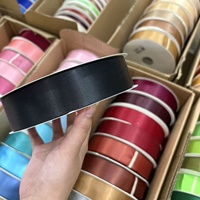 Pita Satin Berkualitas Tinggi Dua Sisi 4cm 100 Yard/Roll 196 Warna untuk Pembungkus Kado, Kerajinan DIY, Dekorasi Pesta, Aksesoris Pakaian