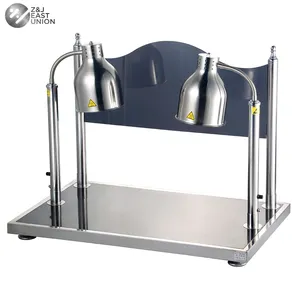 La migliore vendita elettrico in acciaio inox a due lampadine cibo warmer riscaldatore buffet lampada di calore