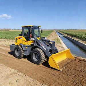 Chargeurs frontaux diesel certifiés CE par le fabricant, chargeurs 4x4, 7200*2450*3050 mm, mini-chargeuse sur pneus avec godet - Product Image 1