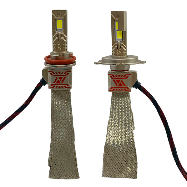 New 80W Fanless Led Headlight Bulb H4 H11 H8 Braided Type LED Headlight for Car Motorcycle