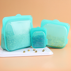 Sacs de conservation alimentaire en silicone de qualité alimentaire, multi-usages, étanches à l'humidité, réutilisables, scellés pour réfrigérateur, capacité 200 ml, compressibles - Product Image 2