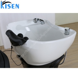 KISEN Mobilier de Salon de Coiffure Professionnel Moderne : Lit de Lavage Électrique avec Bac de Lavage et Fonction Spa Capillaire - Product Image 3