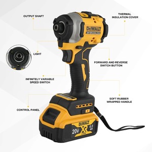   Visseuse à chocs DCF850 20V, couple de 205 Nm, interrupteur marche/arrêt, pour vissage et serrage de boulons, atelier de construction - Product Image 6