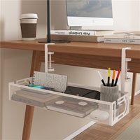Organisateur de câbles et plateau de rangement pour multiprises, en métal, à un seul niveau, sans perçage, amovible, style moderne et minimaliste, pour la maison