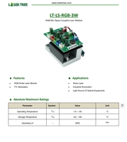 Module laser à diode RVB à LT-LS-RGB-3W laser couplée à l'espace avec modulation TTL pour l'éclairage laser et industriel