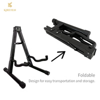 High Quality Customized Logo Durable Sturdy Iron Sponge Folding Universal Guitar Stand KIRSTEN CM212 Space-Saving