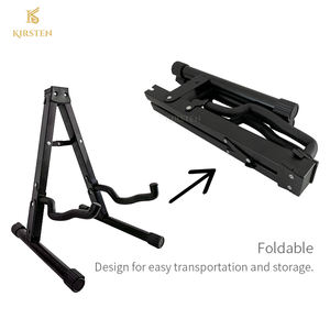 Supporto per chitarra pieghevole in ferro robusto e resistente con Logo personalizzato di alta qualità - Product Image 3