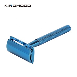 Maquinilla de afeitar de seguridad de doble filo de acero inoxidable de doble hoja reutilizable para la cara - Product Image 2