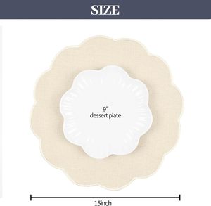 <span class=keywords><strong>Set</strong></span> di 4 <span class=keywords><strong>Tovagliette</strong></span> Rotonde in Finto Lino, Resistenti al Calore, Antiscivolo e Antimacchia, per Cucina e Sala da Pranzo, Eleganti <span class=keywords><strong>Tovagliette</strong></span> Decorative - Product Image 2