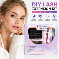 Kit Completo de Extensiones de Pestañas 5D W de Marca Privada, Adhesivo, Sellador, Removedor, Pinzas, Pelo Sintético Hecho a Mano, Libre de Crueldad Animal, para Marcas de Belleza