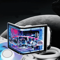 Refroidisseur de processeur liquide AIO 360 mm avec écran LCD incurvé, trois ventilateurs ARGB, système de refroidissement par eau haute performance pour PC