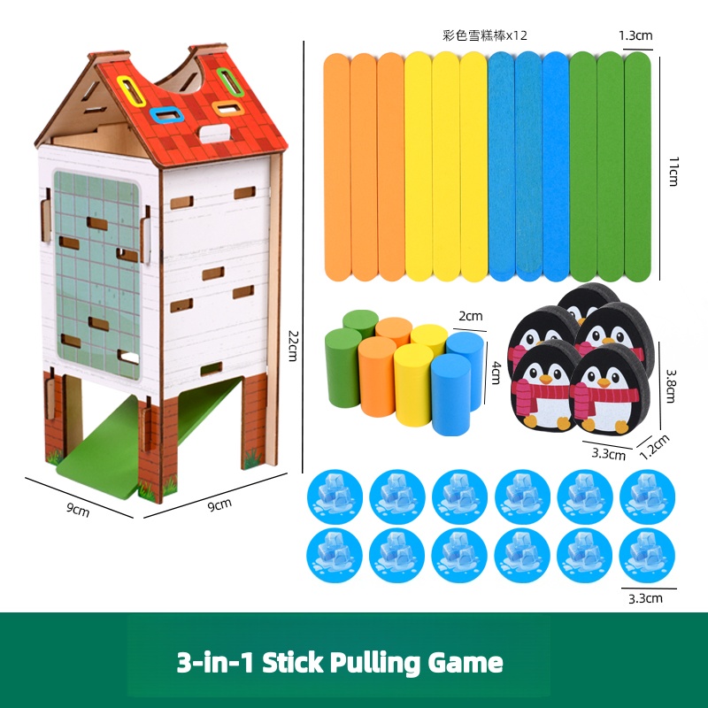 Juego de palos multifuncional 3 en 1