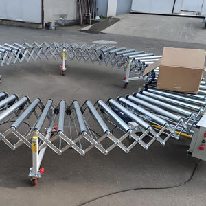 สายพานลำเลียงแบบลูกกลิ้งยืดหยุ่นแบบขยายได้สำหรับการขนถ่ายภาชนะ - Product Image 4