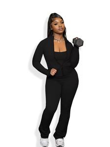 Conjunto Deportivo de 2 Piezas para Mujer, Mono Deportivo de Color Sólido con Cremallera, Traje de Gimnasio, Leggings de Yoga, Ropa Deportiva para Fitness, Ropa de Yoga para Mujer - Product Image 4