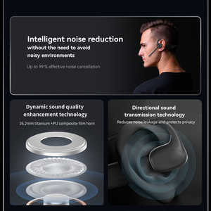 <span class=keywords><strong>Casque</strong></span> sans fil à conduction aérienne avec microphone, <span class=keywords><strong>casque</strong></span> <span class=keywords><strong>Bluetooth</strong></span> à porter autour du cou, conférence professionnelle, appel HD, écouteurs de sport - Product Image 5