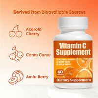 Capsules de Vitamine C à Marque Blanche OEM GMP avec Extrait de Cerise d'Acerola et d'Amla – Soutien Immunitaire Quotidien pour la Santé Immunitaire