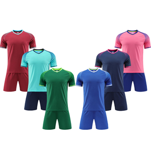 Envío <span class=keywords><strong>Gratis</strong></span> Transpirable Manga Corta Color Rojo Blanco Uniforme de Fútbol Camisetas de Fútbol para Verano - Product Image 2