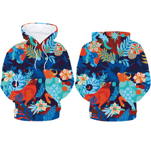 Wholesale All Over Sublimation Printed <strong>Zip</strong> up 3D Printing Hoodies <strong>Sweatshirt</strong> With Hood Pullover Jacket - Product Image 5
