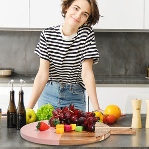 Youlike nouveauté bonne qualité multi-fonction bois d'acacia naturel coupe planche à découper ensemble avec poignée pour cuisine - Product Image 6