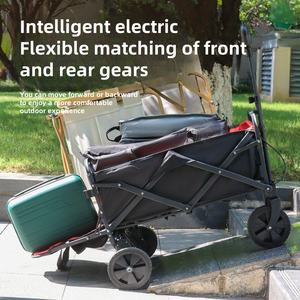 Poeticexist รถเข็นไฟฟ้าแบบพับได้สำหรับตั้งแคมป์พับได้สี่ล้อขนาดใหญ่สำหรับกลางแจ้ง - Product Image 3