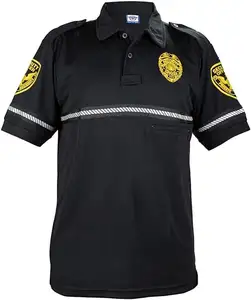 HCSP seragam pelindung ecurity, set pelindung seragam keamanan bercetak Logo lengan pendek musim panas