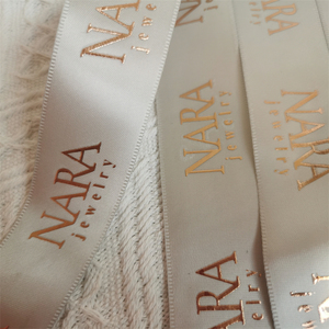 Impression de ruban de Grain brut personnalisé d'usine ruban personnalisé cadeau de ruban de <span class=keywords><strong>Satin</strong></span> d'impression d'or 3D personnalisé - Product Image 6