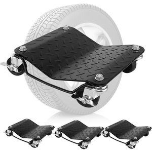 Ambull - Patines para Ruedas de Automóvil, 2 o 4 Piezas, Resistentes, para Mover Neumáticos de Automóviles, Camiones, Remolques y Motocicletas, Color Negro - Product Image 1