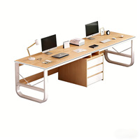 Bureau d'ordinateur minimaliste avec bibliothèque intégrée, poste de travail domestique, table d'écriture pour étudiants pour les petits espaces domestiques