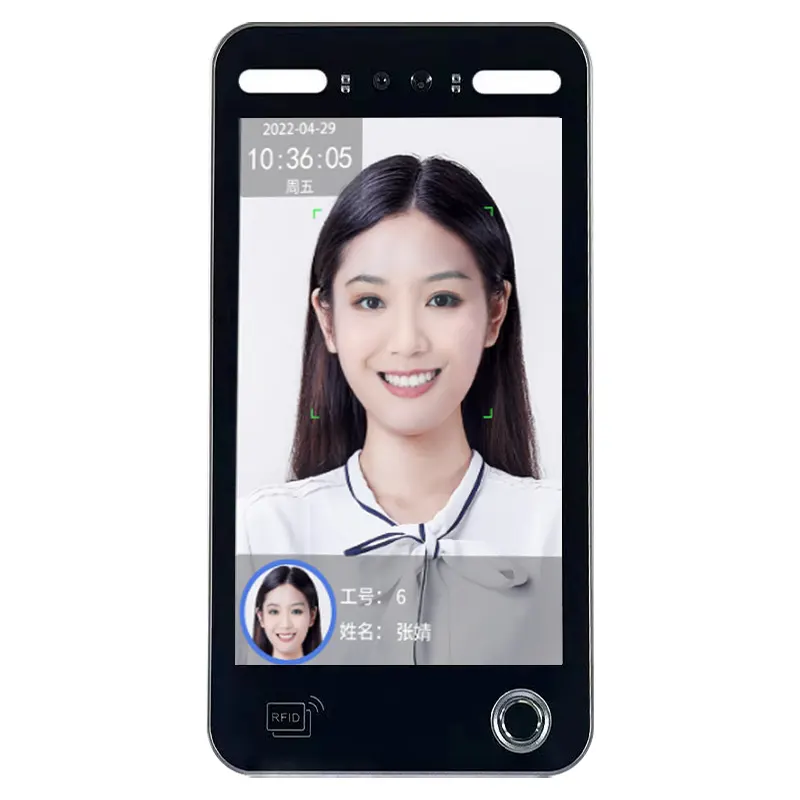 8 Inch Smartcard Deur Touch Toetsenbord Vingerafdruk Aanwezigheidssysteem Toegangscontrole Gezichtsherkenning