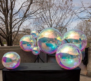 Floating Sphere Inflatable PVC Mirror Ball Outdoor Wedding Party Christmas Decoration Iridescent Waterproof <b>Customized</b> Shiny Met - Product Image 6