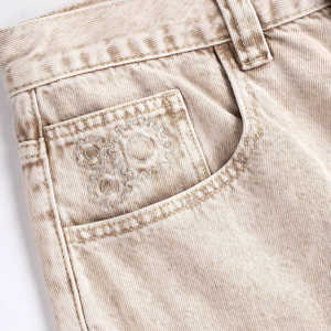 <span class=keywords><strong>Disai</strong></span> Fabricante Relaxed Fit 100% Algodón Denim Bordado Monedero Tejido Parche Etiqueta Carpintero Bolsillos Denim Work Jorts - Product Image 3