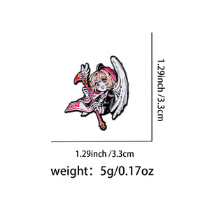 เข็มกลัดโลหะ 5 แบบ งานฝีมือ DIY ลายการ์ดแคปเตอร์ซากุระ คิโนโมโตะ ซากุระ เครื่องประดับแฟชั่น ลายการ์ตูน โลหะผสม อนิเมะ - Product Image 5