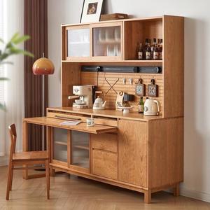North American Cherry Wood Sideboard Extendable Integrated Cabinet Modern Minimalist Design Living Room Dining <b>Table</b> - Product Image 1